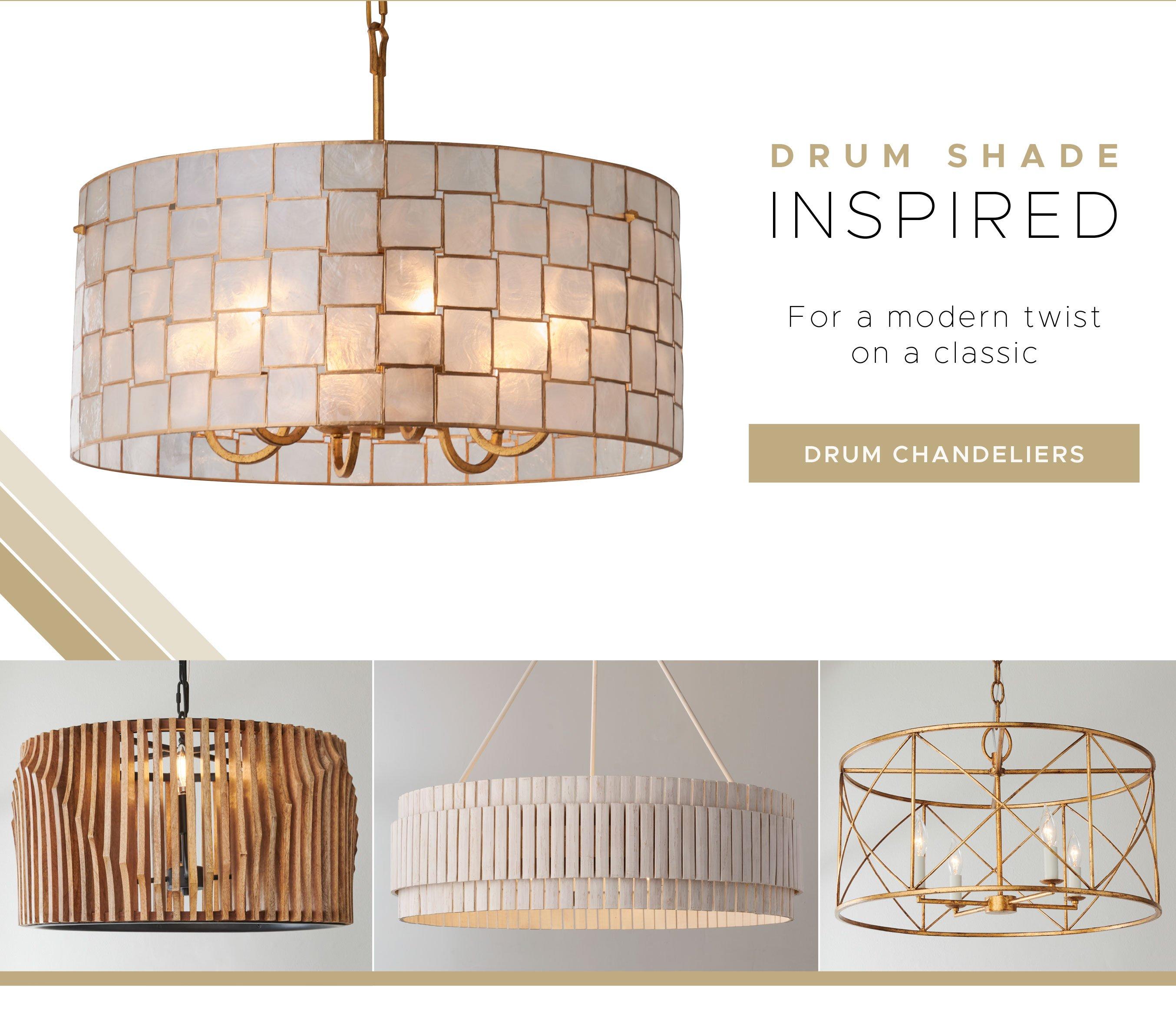 Drum Shade Chandeliers