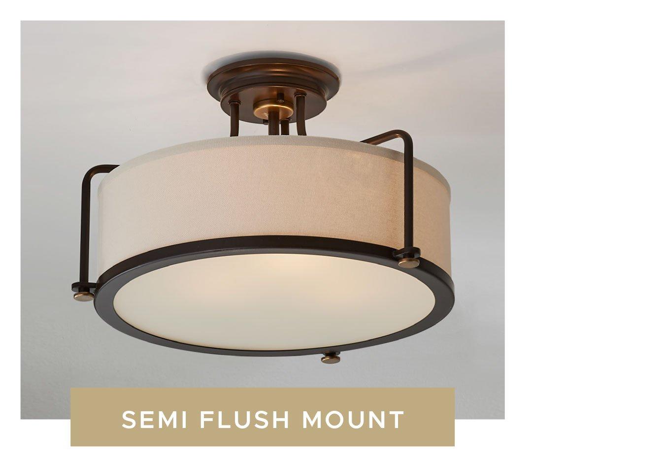 Semi flush mount ceiling lights