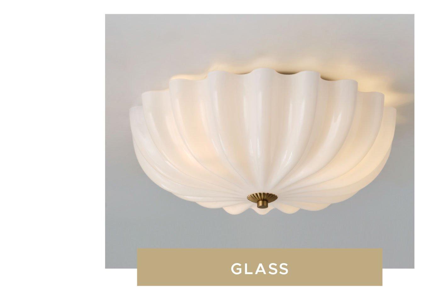 Glass ceiling lights