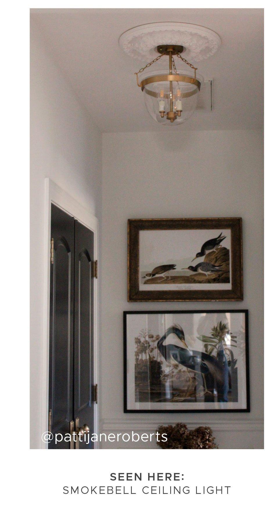 Smokebell Lantern Semi-Flush Ceiling Light