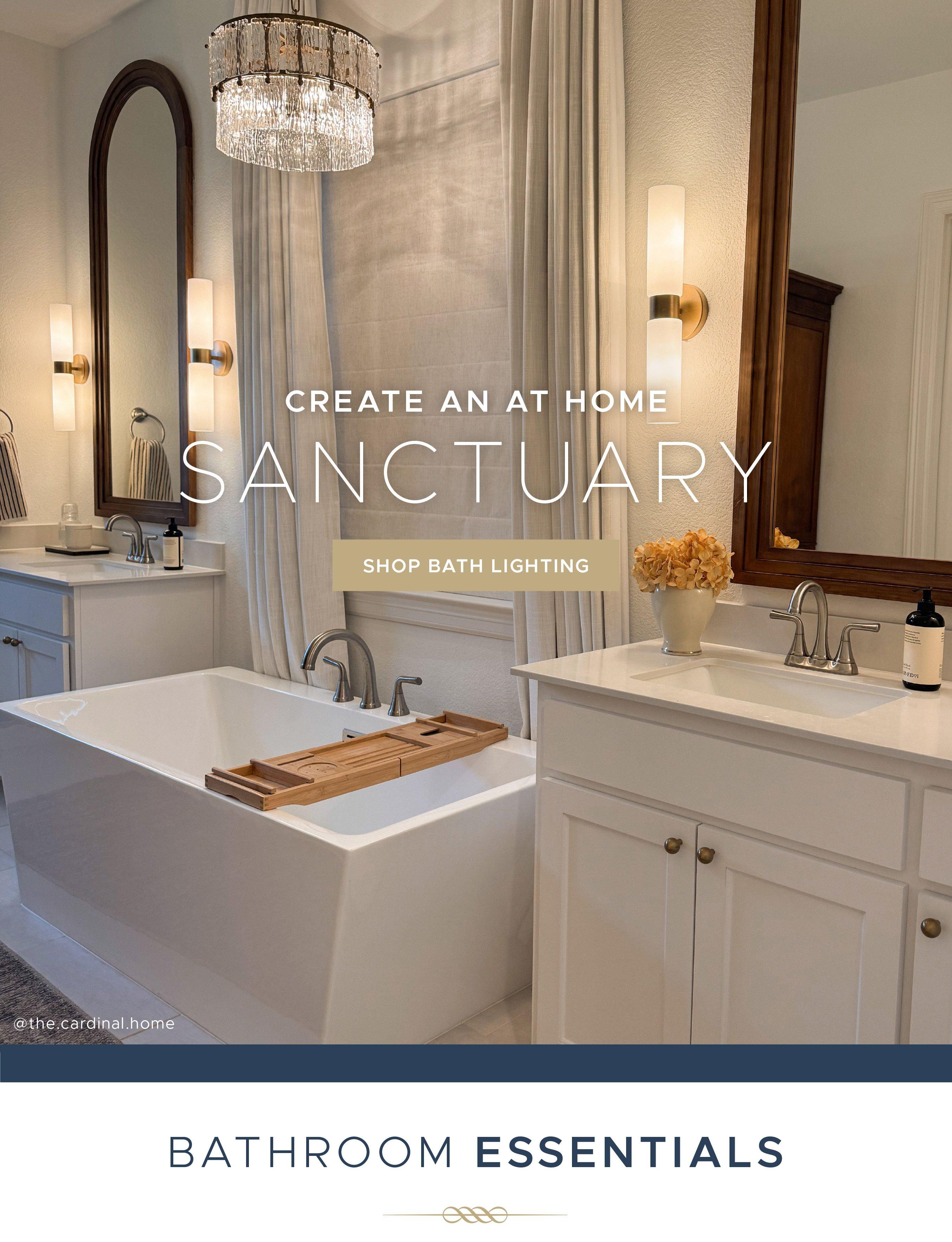 Create and at home Sanctuary. Shop Bath Lights