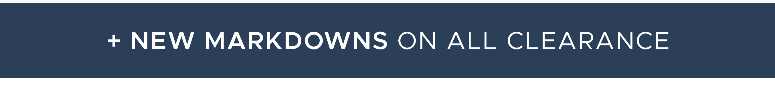 New Markdowns on All Clearance