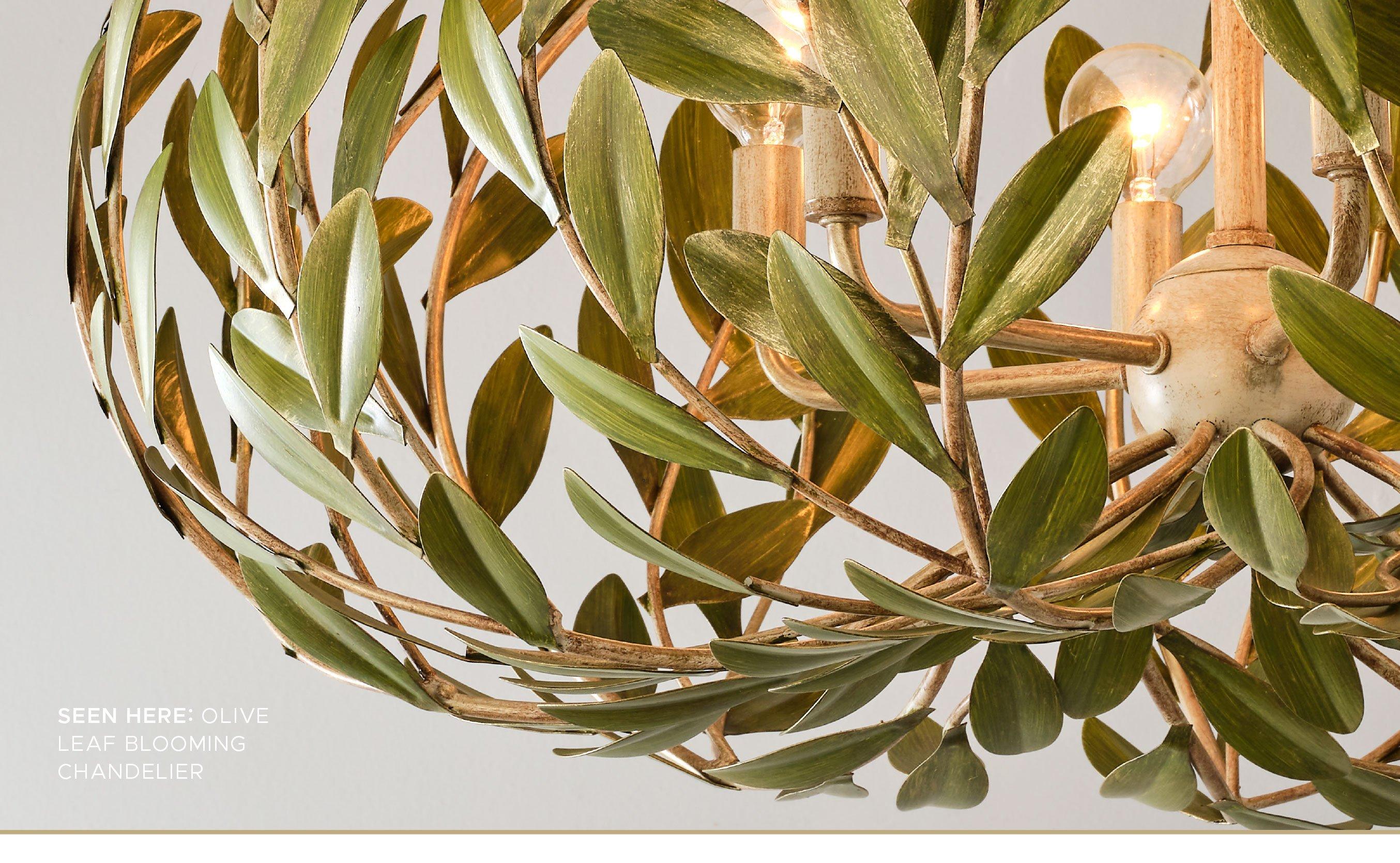 Seen Here: Olive Leaf Blooming Chandelier