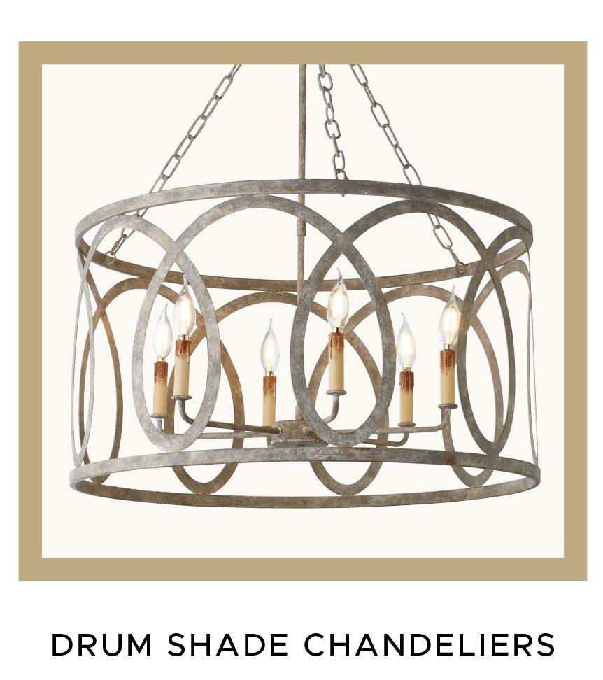 Drum Shade Chandeliers