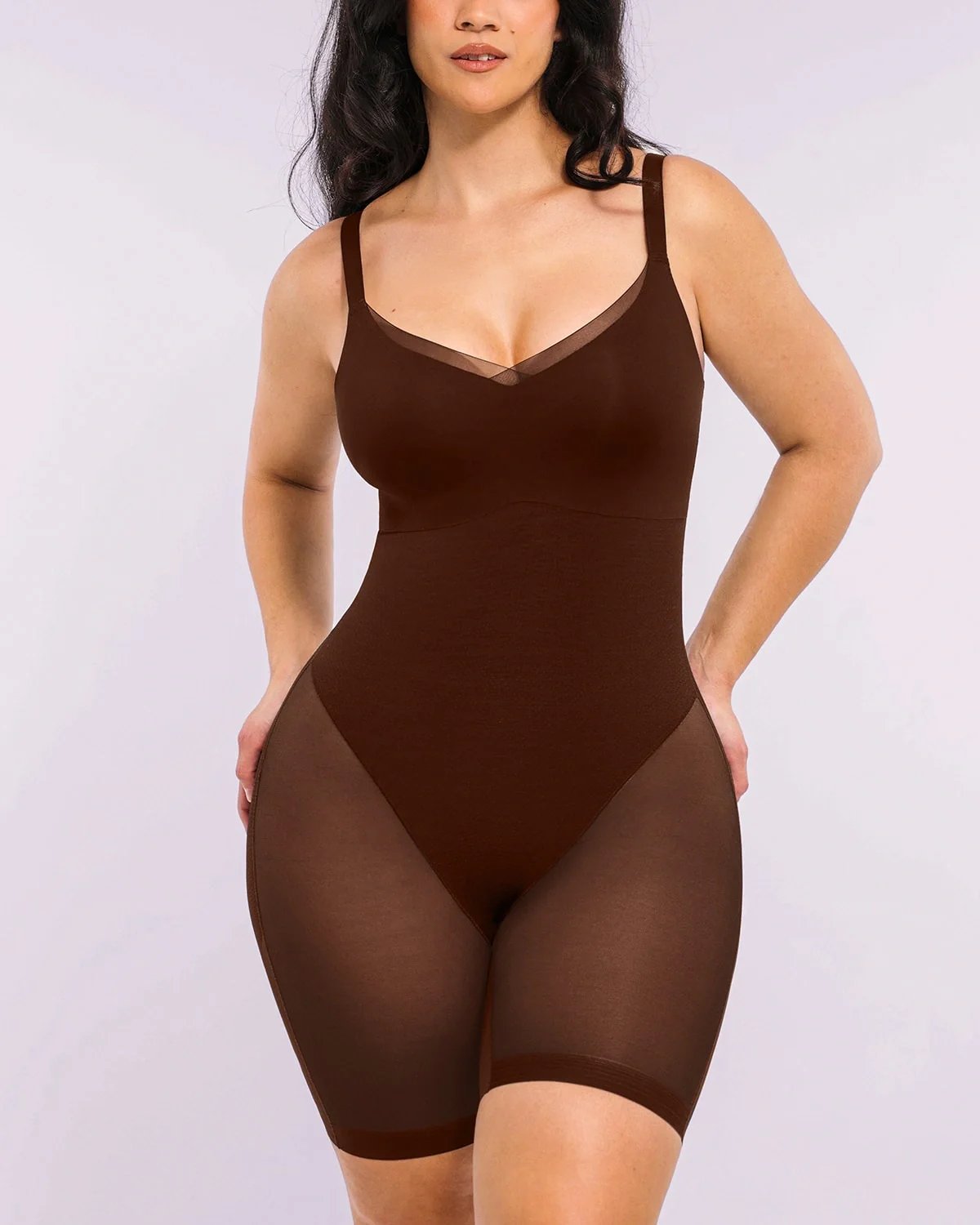 BOOT-YEAH™ MeshSmooth™ Butt-Lifting Bodysuit Brown / S