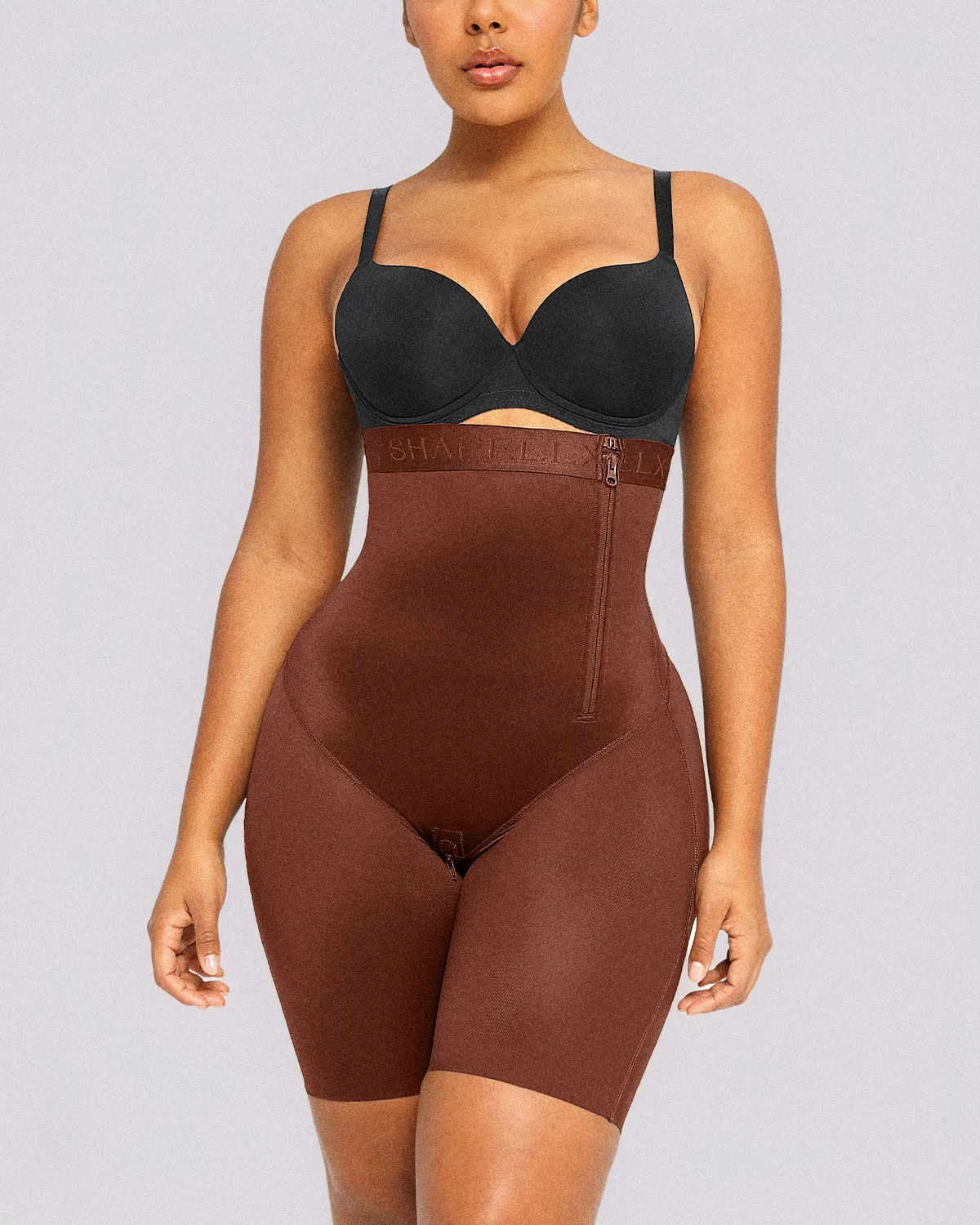 BOOT-YEAH™ SilkSculpt™ High-Waisted Short Brown / 2X
