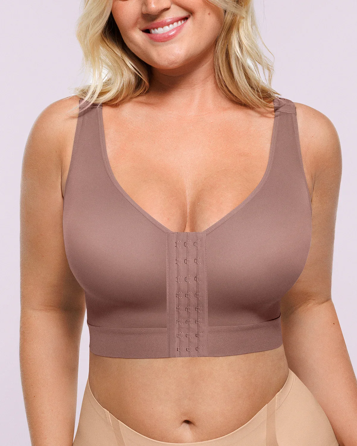 Image of Bare Essentials™ AirSlim® Unlined Wireless Back Support Bra
