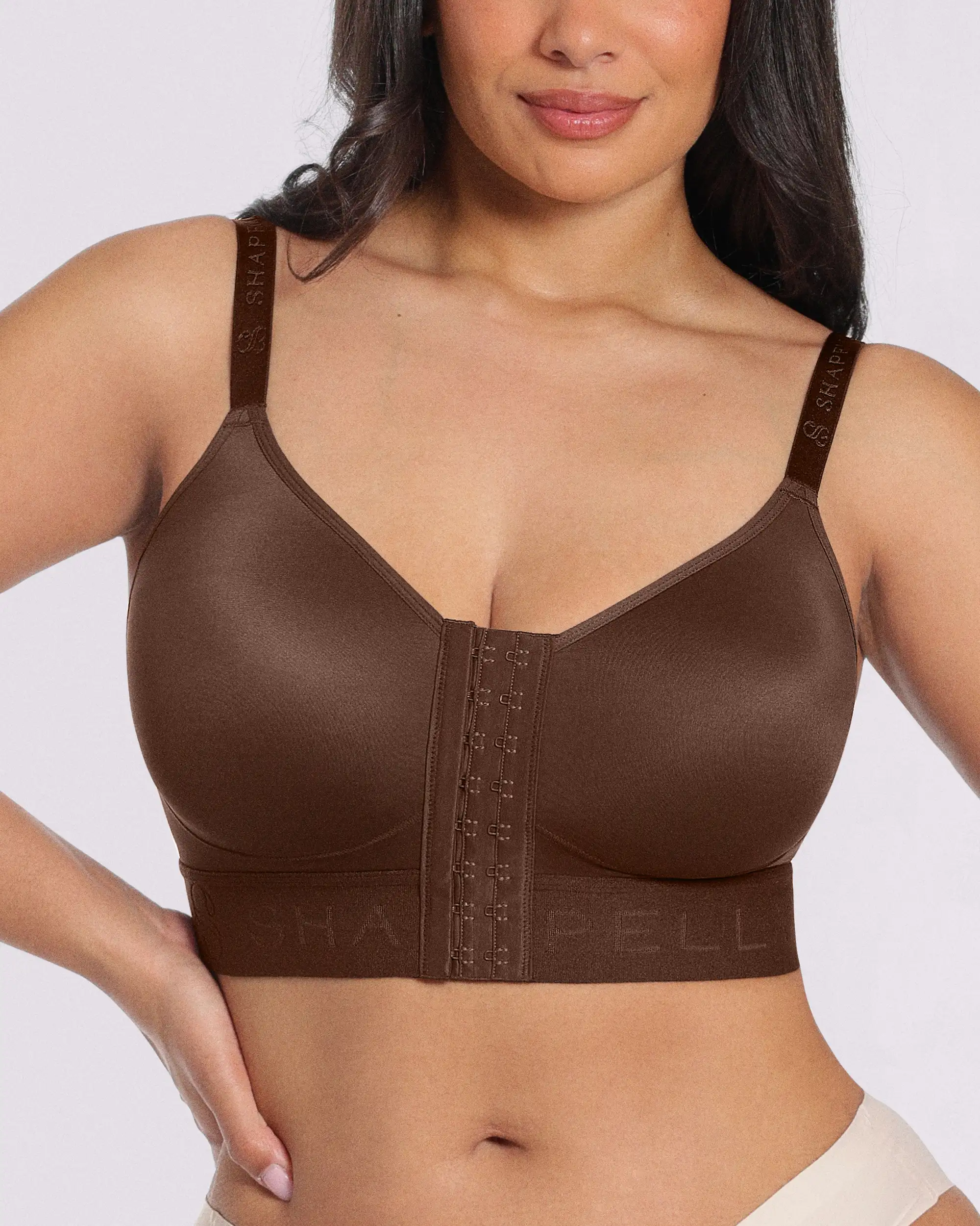 Image of Bare Essentials™ AirSlim® Unlined Wireless Front-Closure Bra