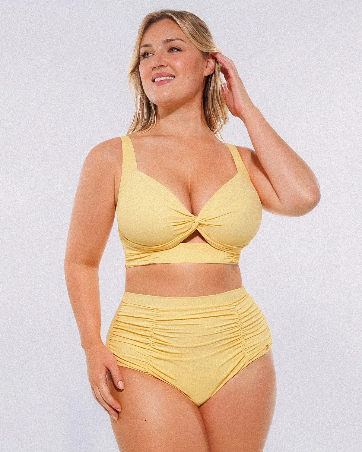 Image of Smart Sculpt™ Twist-Front Bikini Top & High-Waisted Bottom Set