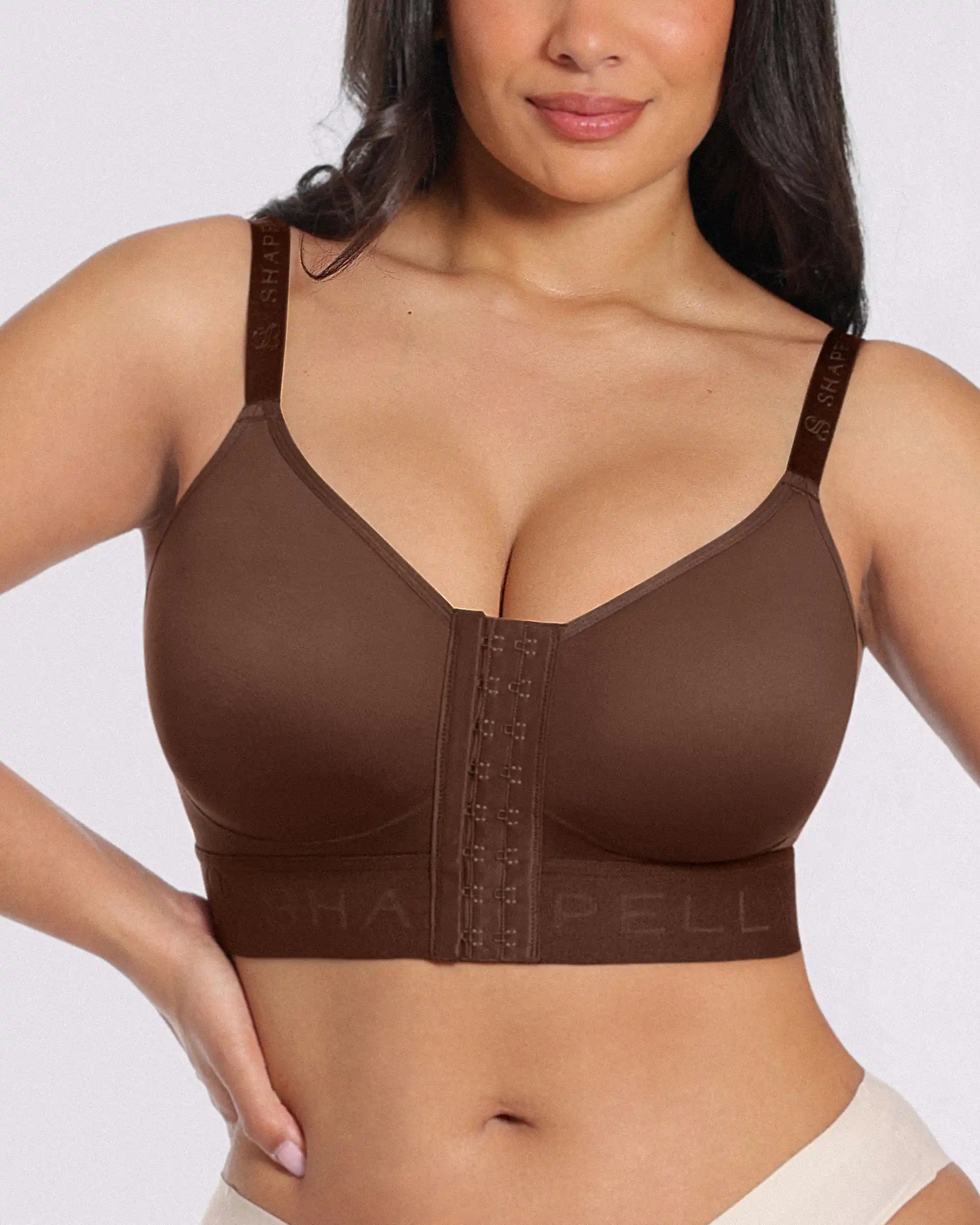 Image of Bare Essentials™ AirSlim® Unlined Wireless Front-Closure Bra