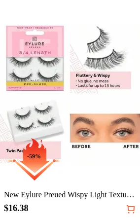 New Eylure Preued Wispy Light Texture Eyelashes No.117 Twin PackDaily Pick