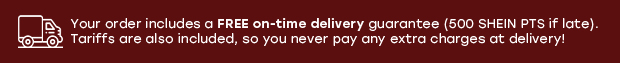 Your order includes a FREE on-time delivery guarantee