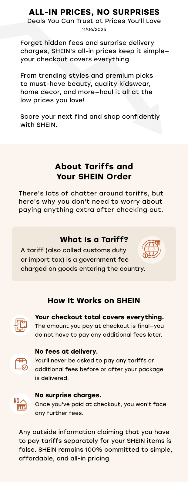 All-in Prices, No Surprises