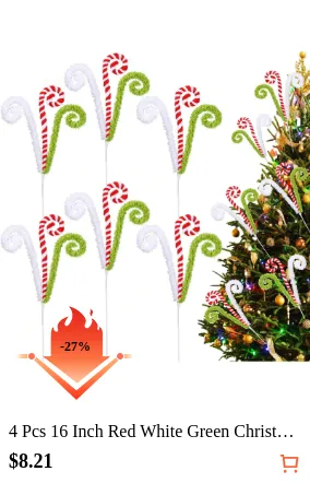 4 Pcs 16 Inch Red White Green...