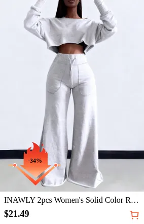 INAWLY 2pcs Women s Solid Color...