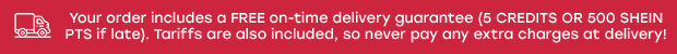 Your order includes a FREE on-time delivery guarantee