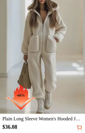 Plain Long Sleeve Women s Hooded...