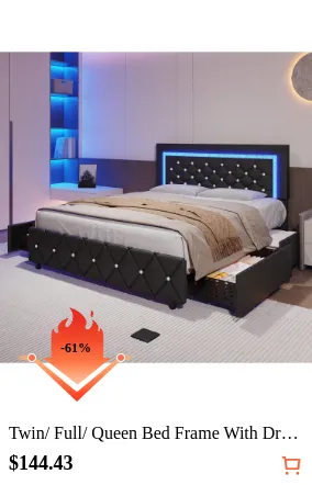 Twin/ Full/ Queen Bed Frame With...