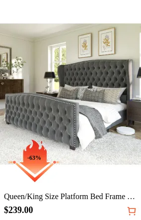 Queen/King Size Platform Bed Frame...