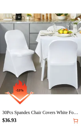 30Pcs Spandex Chair Covers White...