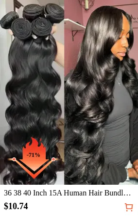 36 38 40 Inch 15A Human Hair...