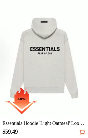 Essentials Hoodie Light Oatmeal...