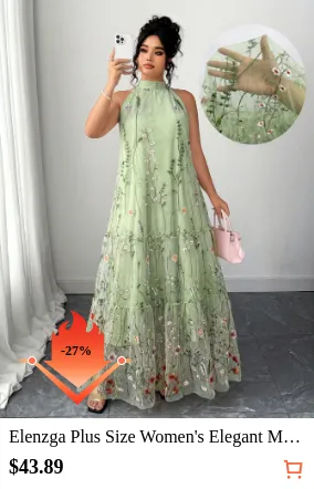 Elenzga Plus Size Women s Elegant...