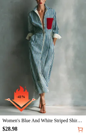 Women s Blue And White Striped...