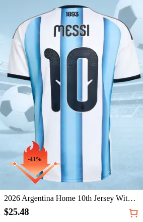 2026 Argentina Home 10th Jersey...