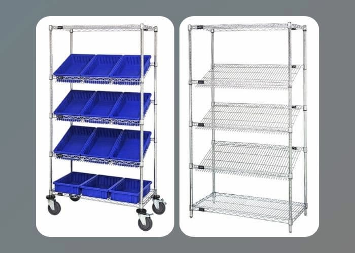 Slanted Wire Shelving