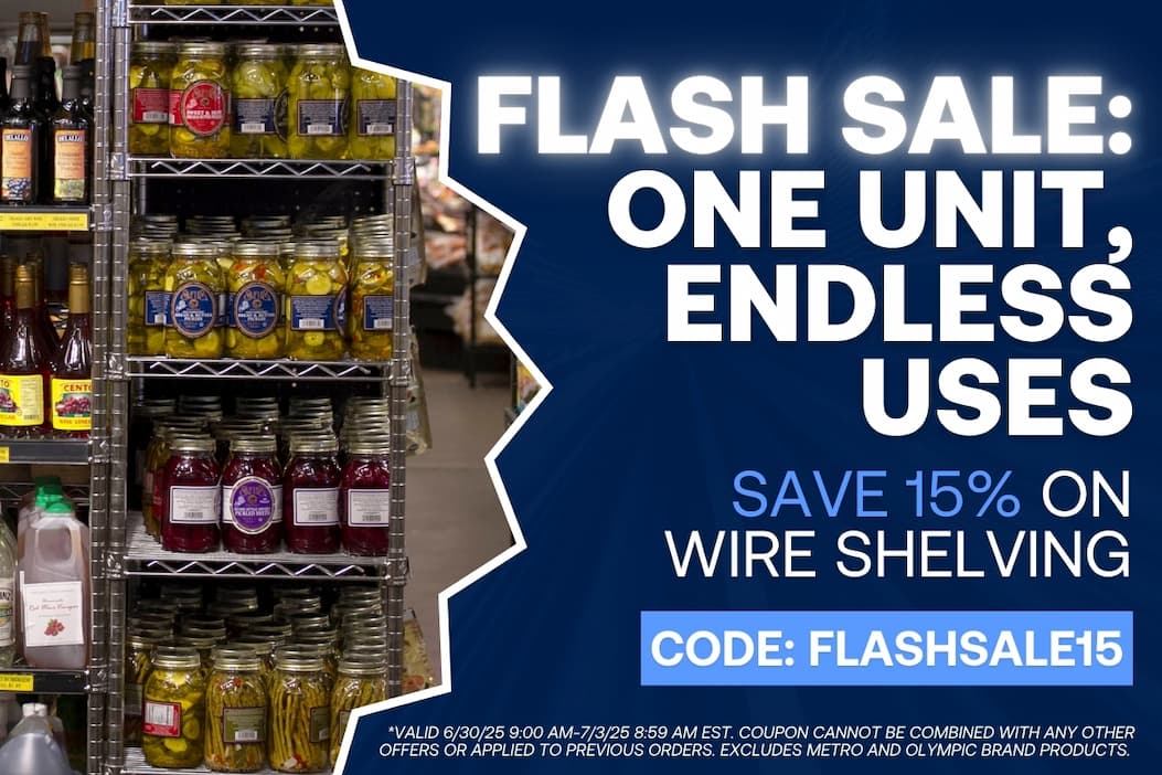 Flash Sale - Save 15% on Wire Shelving - CODE: FLASHSALE15