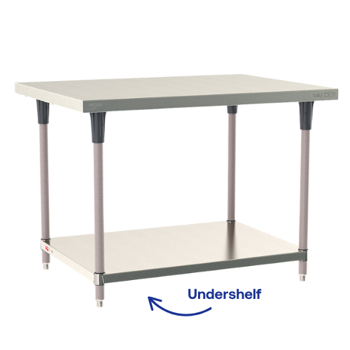 304 Stainless Steel Work Tables with Epoxy Coated Legs