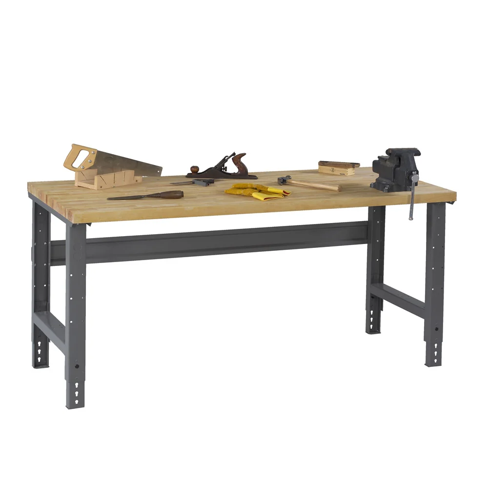 Image of Workbench w/ Adjustable Legs & Hardwood Top