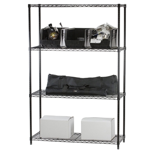 Black and White Wire Shelving