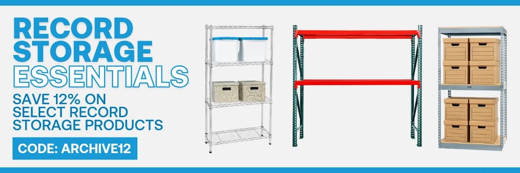 Record Storage Essential - Save 12% on Select Record Storage Products - CODE: ARCHIVE12