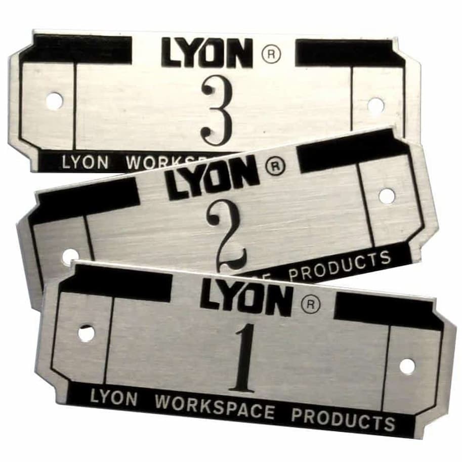 Metal Locker Number Plates