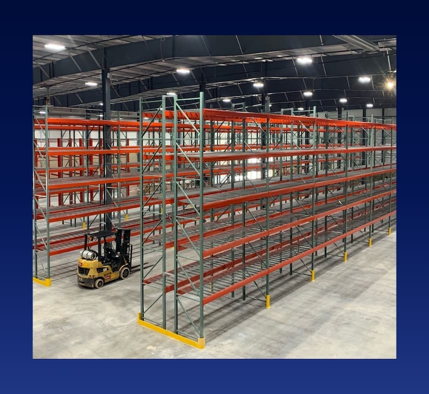 Pallet racking in warehouse