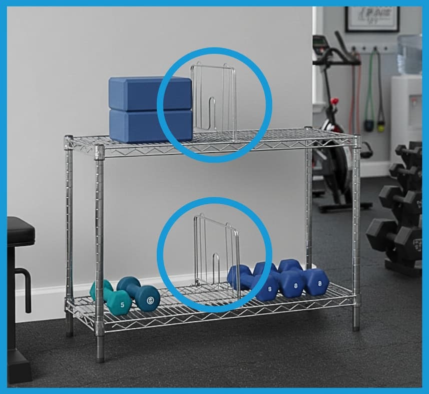 Dividers on WIre Shelving