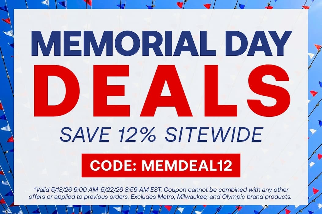Memorial Day Deals - Save 12% Sitewide - CODE: MEMDEAL12