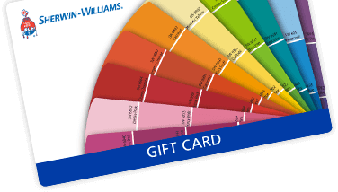 Sherwin-Williams gift card.