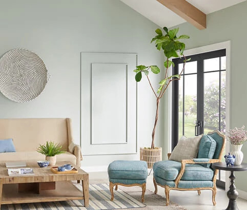 Living Room painted in Silver Strand.