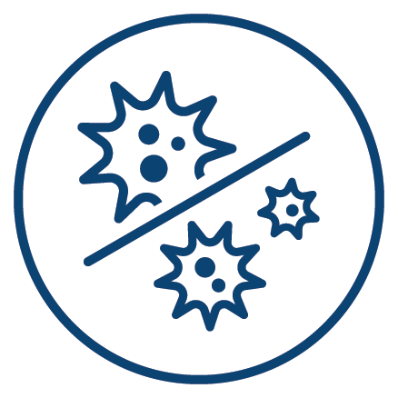 Mold resistant icon.