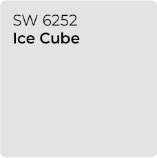 Paint chip of SW 6252 Ice Cube.