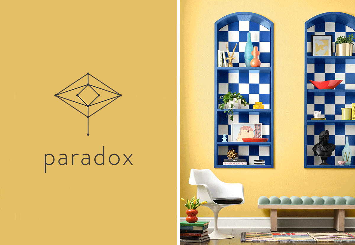 Rotation of rooms painted in Paradox palette colors.