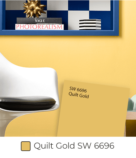 Room painted in Quilt Gold.