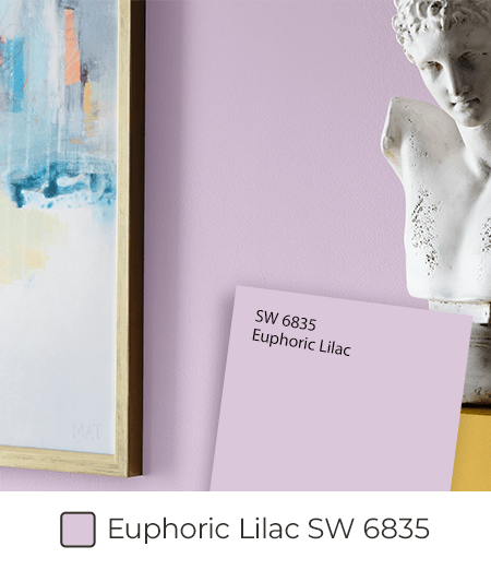 Room painted Euphoric Lilac.