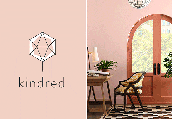 Collection of rooms painted in Kindred Palette.