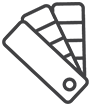Paint chip swatchbook icon.