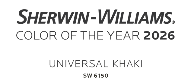 Sherwin-Williams. Color of the Year 2026. Universal Khaki SW 6150.
