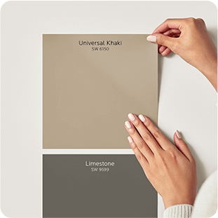Universal Khaki peel & stick sample.
